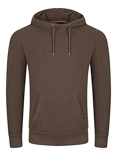 riverso Herren Kapuzenpullover RIVTheo Hoodie Sweatshirt Pullover Kapuze Kängurutaschen Regular Fit Einfarbig Baumwolle Braun XXL, Größe:XXL, Farbe:Dark Brown (21400) von riverso