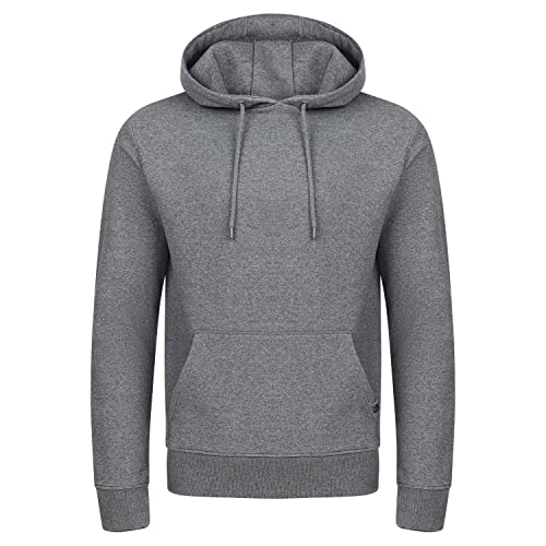 riverso Herren Kapuzenpullover RIVTheo Hoodie Sweatshirt Pullover Kapuze Kängurutaschen Regular Fit Einfarbig Baumwolle Grau 5XL, Größe:5XL, Farbe:Grey Melange Standard 2 (23300) von riverso