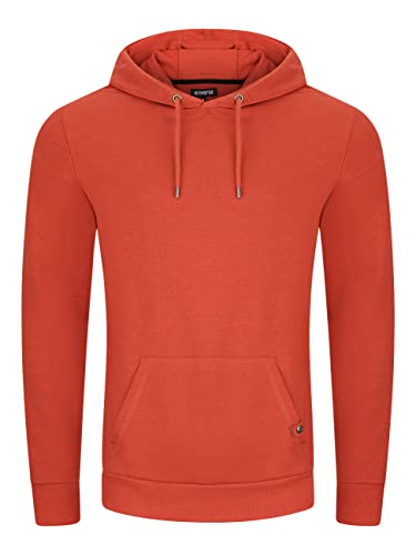 riverso Herren Kapuzenpullover RIVTheo Hoodie Sweatshirt Pullover Kapuze Kängurutaschen Regular Fit Einfarbig Baumwolle Rot XXL, Größe:XXL, Farbe:Dark Red (15400) von riverso