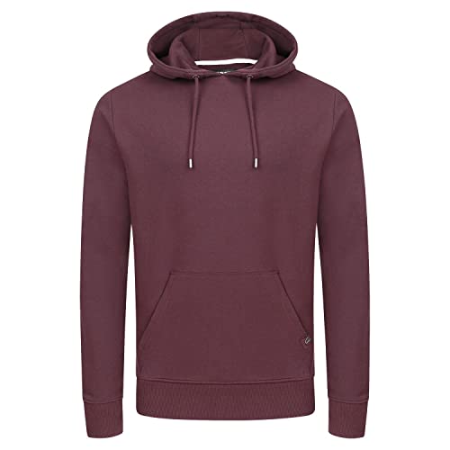 riverso Herren Kapuzenpullover RIVTheo Hoodie Sweatshirt Pullover Kapuze Kängurutaschen Regular Fit Einfarbig Baumwolle Rot 5XL, Größe:5XL, Farbe:Port Red (15400) von riverso