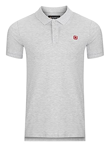 riverso Herren Poloshirt RIVJohn Basic Kurzarm Shirt Regular Fit Polohemd Kragen Baumwolle Einfarbig Knopfleiste Sommer Grau 4XL, Größe:4XL, Farbe:Pastel Grey (23100) von riverso