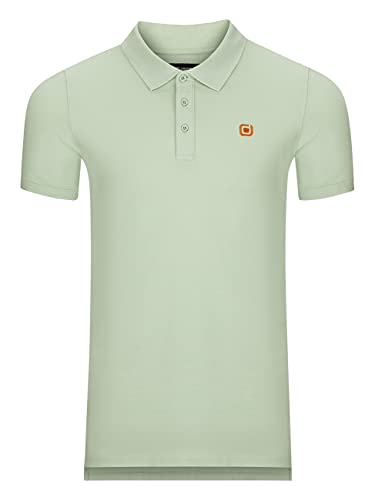 riverso Herren Poloshirt RIVJohn Basic Kurzarm Shirt Regular Fit Polohemd Kragen Baumwolle Einfarbig Knopfleiste Sommer Grün S, Größe:S, Farbe:Middle Green (12300) von riverso