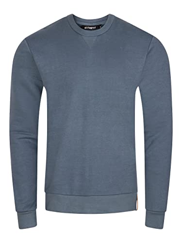 riverso Herren Pullover RIVPhillip Sweatshirt Basic Rundhals Sweater Pulli Langarm Regular Fit Einfarbig Blau S, Größe:S, Farbe:Turpid Blue von riverso