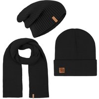 riverso Herren RIVGordon Slouch Beanie Mütze Schal 3 in 1 von riverso