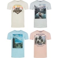 riverso Herren Rundhals T-Shirt RIVLukas Regular Fit 4er Pack von riverso