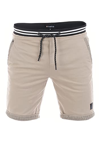 riverso Herren Shorts RIVMichel Kurze Bermuda Hose Regular Fit Sommer Sport Strand Shorts Tunnelzug Taschen Baumwolle Beige 4XL, Größe:4XL, Farbe:Wet Sand von riverso