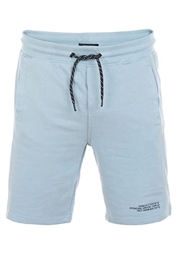 riverso Herren Sweat Short RIVBlake Regular Fit Kurze Hose Sommer Sport Bermuda Shorts Tunnelzug Print Taschen Blau 3XL, Größe:3XL, Farbe:Vintage Jeans Blue von riverso