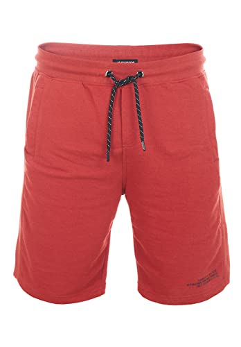riverso Herren Sweat Short RIVBlake Regular Fit Kurze Hose Sommer Sport Bermuda Shorts Tunnelzug Print Taschen Rot S, Größe:S, Farbe:Rusty Ochre Red von riverso