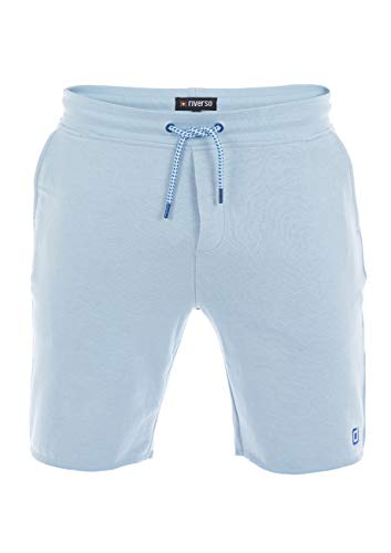 riverso Herren Sweat Short RIVMax Kurze Sweatshorts Bermuda Sommer Sport Shorts Baumwolle Blau S, Größe:S, Farbe:Light Aqua Blue (19200) von riverso