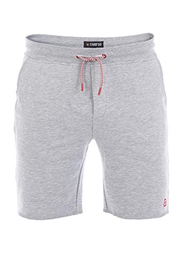 riverso Herren Sweat Short RIVMax Kurze Sweatshorts Bermuda Sommer Sport Shorts Baumwolle Grau 2XL, Größe:XXL, Farbe:Light Grey Melange (23100) von riverso