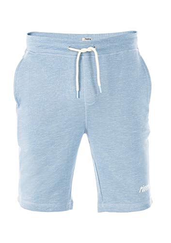 riverso Herren Sweat Short RIVMike Kurze Sweatshorts Bermuda Sommer Sport Shorts Baumwolle Schwarz Blau Rot Olive Grau S M L XL 2XL 3XL 4XL 5XL, Größe:3XL, Farbe:Blue Melange (19000) von riverso