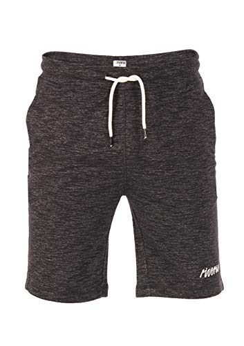 riverso Herren Sweat Short RIVMike Kurze Sweatshorts Bermuda Sommer Sport Shorts Baumwolle Schwarz Blau Rot Olive Grau S M L XL 2XL 3XL 4XL 5XL, Größe:S, Farbe:Black Melange (2400) von riverso