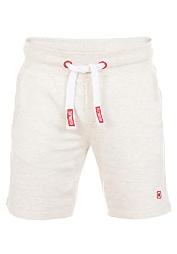 riverso Herren Sweat Short RIVMoritz Kurze Sweatshorts Bermuda Sommer Sport Shorts Baumwolle Beige 5XL, Größe:5XL, Farbe:Light Beige Melange (20200) von riverso