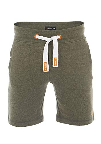 riverso Herren Sweat Short RIVMoritz Kurze Sweatshorts Bermuda Sommer Sport Shorts Baumwolle Grün M, Größe:M, Farbe:Ivy Olive Melange (12300) von riverso