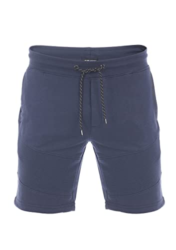 riverso Herren Sweat Short RIVRainer Kurze Sweatshorts Bermuda Sommer Sport Biker Shorts Baumwolle Blau L, Größe:L, Farbe:Dark Blue (19400) von riverso