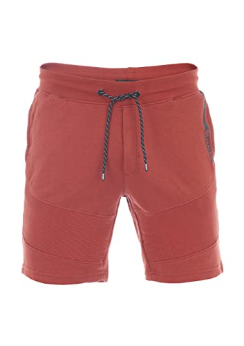 riverso Herren Sweat Short RIVRainer Kurze Sweatshorts Bermuda Sommer Sport Biker Shorts Baumwolle Rot M, Größe:M, Farbe:Dark Red (15400) von riverso