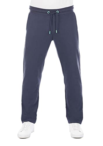 riverso Herren Sweathose RIVGuido Trainingshose Jogger Jogginghose Sporthose Freizeithose Regular Einfarbig Lang Taschen Baumwolle Blau L, Größe:L, Farbe:Navy von riverso