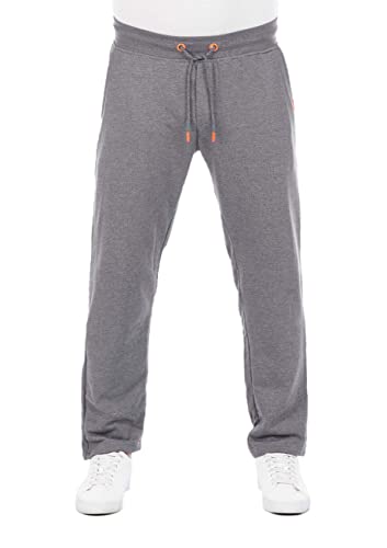 riverso Jogginghose Herren Baumwolle lang Regular Fit RIVGuido Sporthose Trainingshose Freizeithose Grau S, Größe:S, Farbe:Grey Melange Standard 2 von riverso