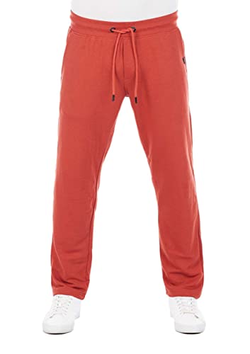 riverso Herren Sweathose RIVGuido Trainingshose Jogger Jogginghose Sporthose Freizeithose Regular Einfarbig Lang Taschen Baumwolle Rot 5XL, Größe:5XL, Farbe:Rusty Ochre Red von riverso