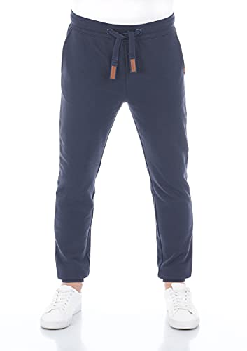 riverso Herren Sweathose RIVSven Trainingshose Jogger Jogginghose Sporthose Freizeithose Slim Einfarbig Baumwolle Blau 3XL, Größe:3XL, Farbe:Navy (19400) von riverso