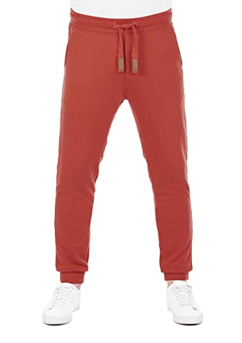 riverso Herren Sweathose RIVSven Trainingshose Jogger Jogginghose Sporthose Freizeithose Slim Fit Baumwolle Rot L, Größe:L, Farbe:Rusty Ochre Red von riverso
