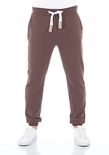 riverso Herren Sweathose RIVTim Trainingshose Jogger Jogginghose Sporthose Freizeithose Slim Einfarbig Baumwolle Braun 3XL (3XL, Dark Brown (21400)) von riverso