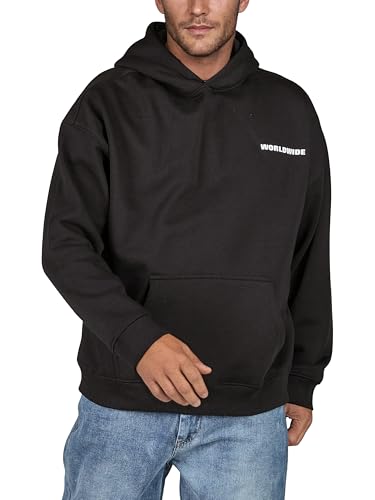 riverso Hoodie Herren Oversize mit Backprint RIVDave Kapuzenpullover Pullover, Größe:L, Farbe:Black von riverso