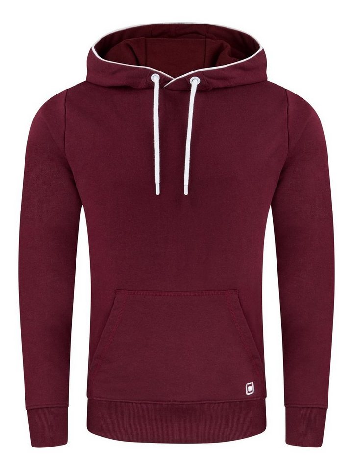 riverso Kapuzenpullover Herren Hoodie RIVEnno Regular Fit Longsleeve Sweatshirt mit Cross-Over-Kragen und Kängurutasche von riverso