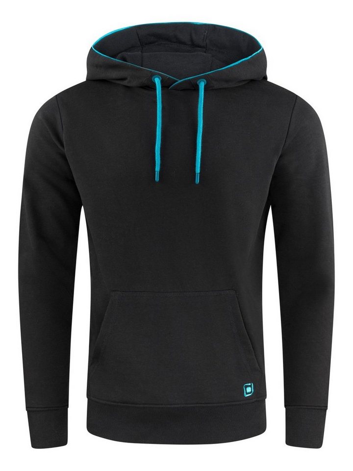 riverso Kapuzenpullover Herren Hoodie RIVEnno Regular Fit Longsleeve Sweatshirt mit Cross-Over-Kragen und Kängurutasche von riverso