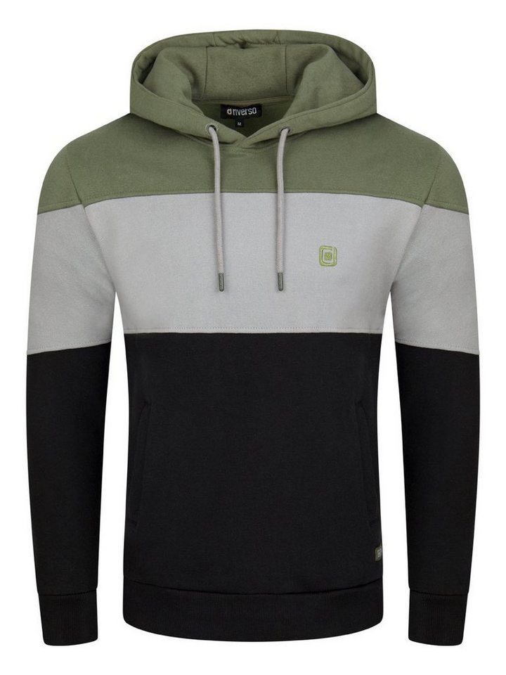 riverso Kapuzenpullover Herren Hoodie RIVRemo Regular Fit Longsleeve Colourblocking Sweatshirt mit Kängurutasche von riverso