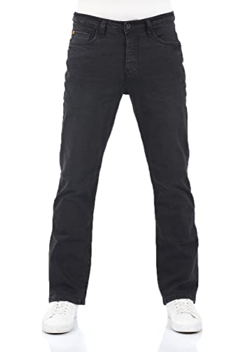 riverso Jeans Herren Stretch Bootcut RIVFalko Jeanshose Hose Denim Schwarz w33, Farbe:Black Denim (B122), Größe:33W / 36L von riverso