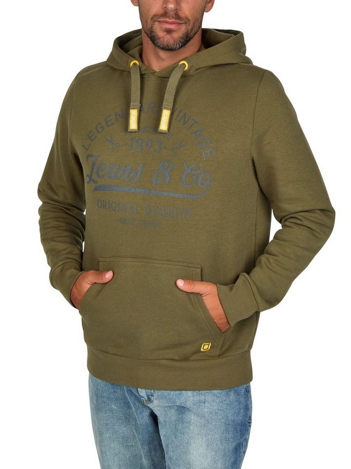 riverso Kapuzenpullover Herren Hoodie RIVArmin Regular Fit Longsleeve Sweatshirt mit Kängurutasche von riverso