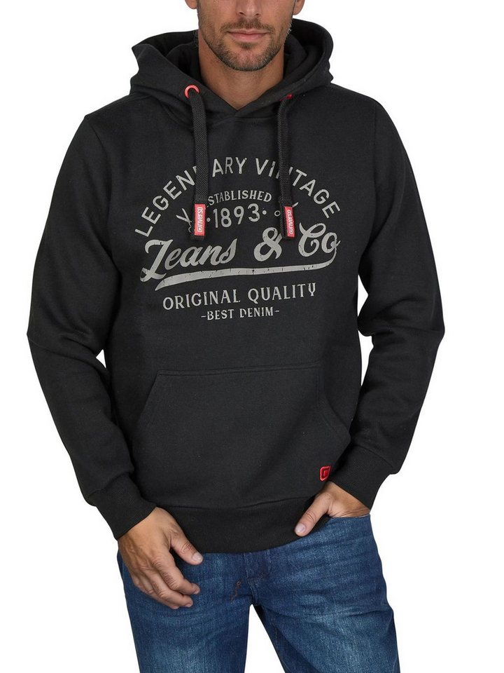 riverso Kapuzenpullover Herren Hoodie RIVArmin Regular Fit Longsleeve Sweatshirt mit Kängurutasche von riverso