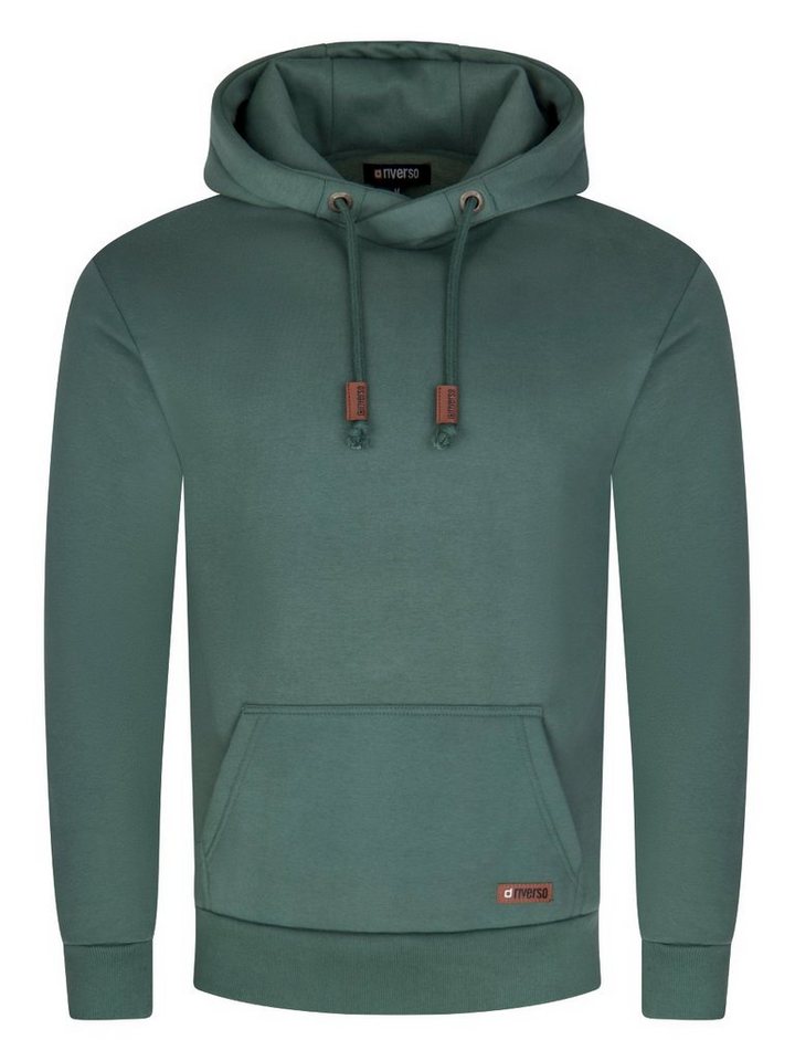 riverso Kapuzenpullover Herren Hoodie RIVJulian Regular Fit Longsleeve Sweatshirt mit Cross-Over-Kragen und Kängurutasche von riverso