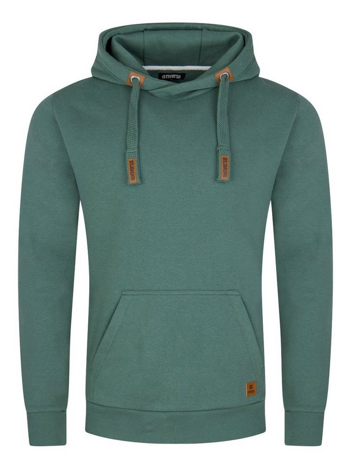 riverso Kapuzenpullover Herren Hoodie RIVNiklas Regular Fit Longsleeve Sweatshirt mit Cross-Over-Kragen und Kängurutasche von riverso