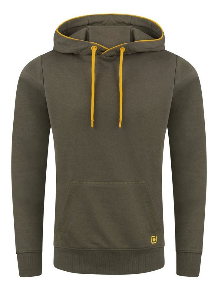 riverso Kapuzenpullover Herren Hoodie RIVSandro Regular Fit Longsleeve Sweatshirt mit Cross-Over-Kragen und Kängurutasche von riverso