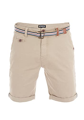 riverso Kurze Hosen Herren Chino Shorts Kurz mit Gürtel Regular Fit RIVKlaas Chinoshorts Bermuda Stretch, Größe:W 31, Farbe:Middle Beige (60301) von riverso