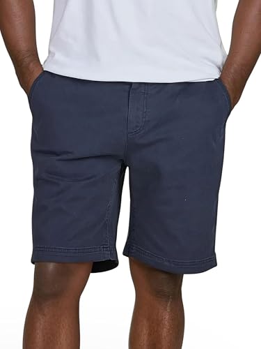 riverso Kurze Hosen Herren Chino Shorts Stretch RIVConnor Regular Fit Stoffhose Elastischer Bund Einfarbig, Größe:XXL, Farbe:Navy von riverso