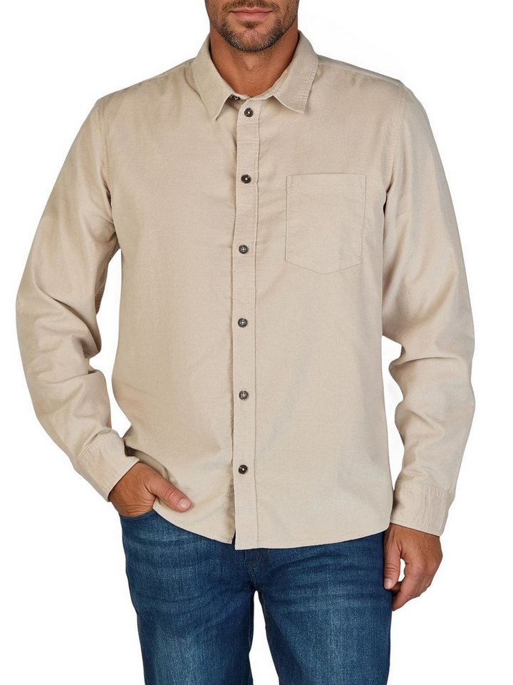 riverso Langarmhemd Herren Cordhemd RIVMorten Regular Fit (1-tlg) von riverso