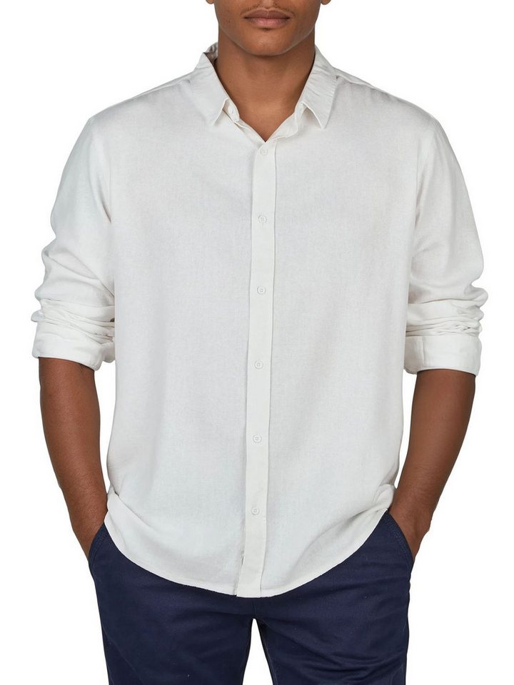 riverso Langarmhemd Herren Leinen Hemd RIVFabrizio Regular Fit (1-tlg) von riverso