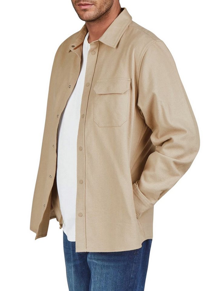 riverso Langarmhemd Herren Overshirt RIVVincent Regular Fit (1-tlg) von riverso