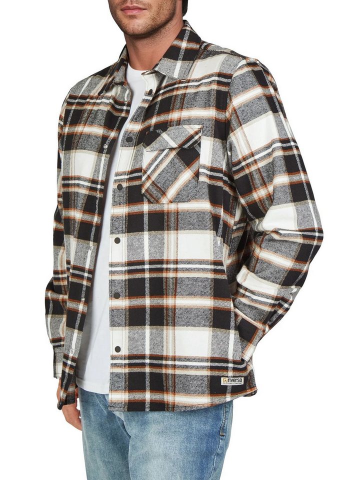 riverso Langarmhemd Herren Overshirt RIVVincent Regular Fit (1-tlg) von riverso