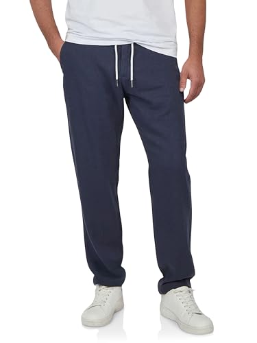 riverso Leinenhose Herren lang Regular Fit RIVMarco Sommerhose Freizeithose Einfarbig, Größe:XXL, Farbe:Navy von riverso