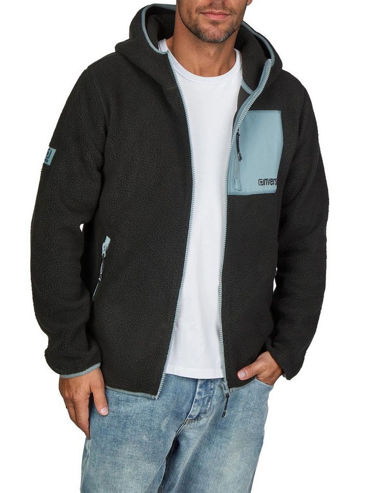 riverso Outdoorjacke Herren Fleecejacke RIVLennox Regular Fit Übergangsjacke mit Teddyfleece von riverso