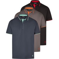 riverso Poloshirt Herren Kurzarm 3er Pack RIVLeano Regular Fit von riverso