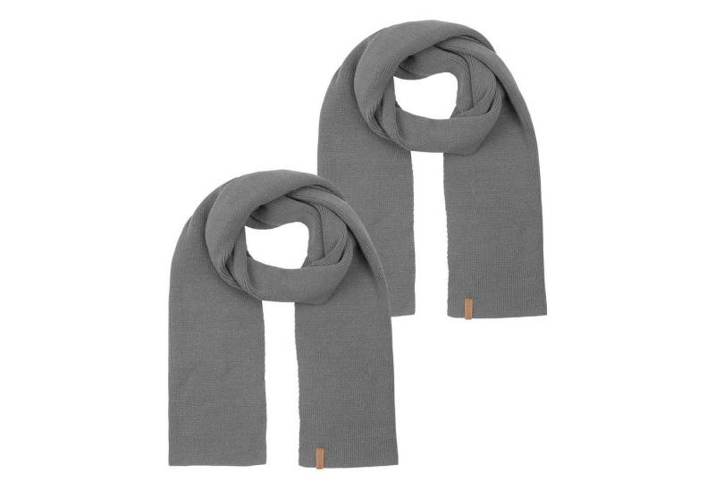 riverso Schal Herren Strickschal RIVLiam Basic, (2-St), Winterschal aus 100% Polyacryl von riverso