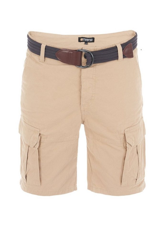 riverso Cargoshorts Herren Shorts RIVJakob Regular Fit Bermudashorts mit Gürtel von riverso