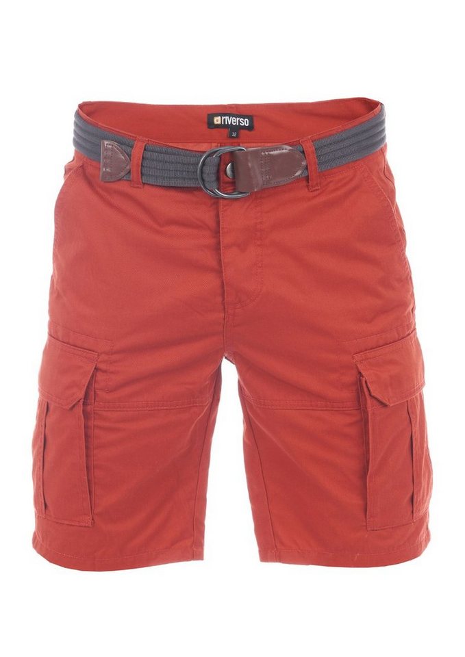 riverso Cargoshorts Herren Shorts RIVJakob Regular Fit Bermudashorts mit Gürtel von riverso