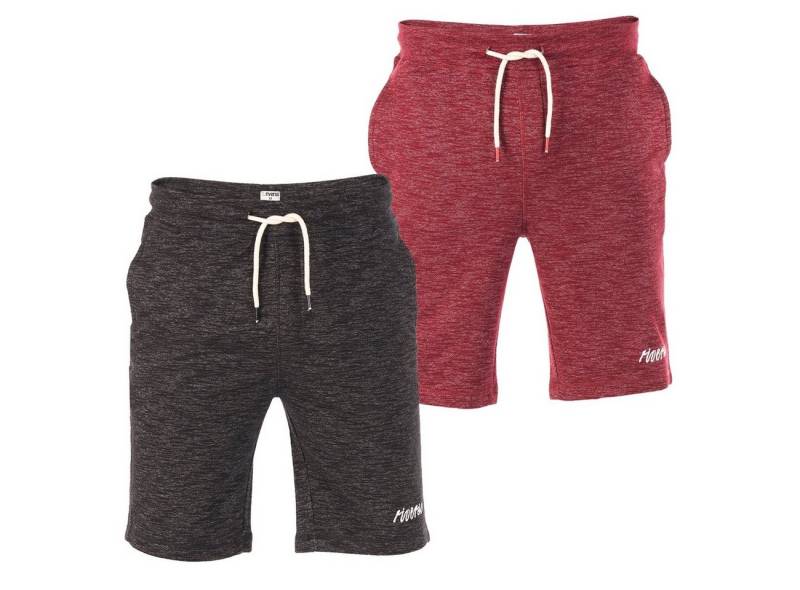 riverso Sweatshorts Herren Shorts RIVMike 2er Pack Regular Fit Bermudashorts aus pflegeleichter Baumwollmischung von riverso