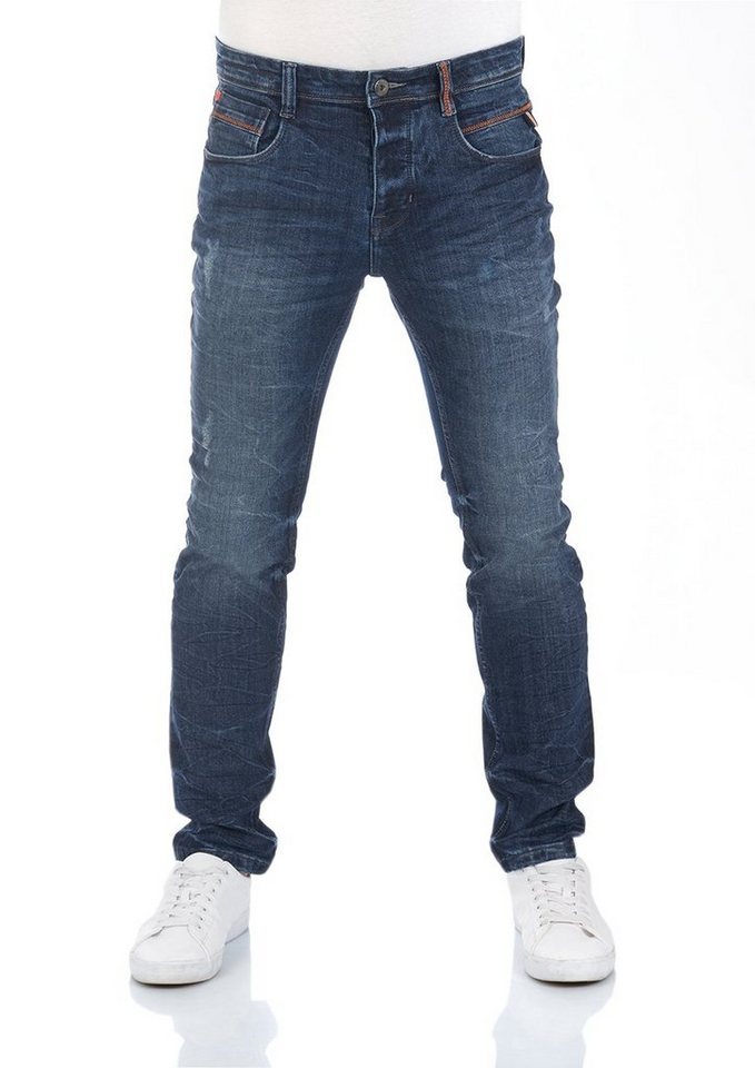 riverso Slim-fit-Jeans Herren Jeanshose RIVCaspar Slim Fit Denim Hose mit Stretch von riverso